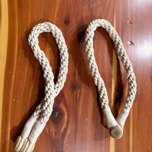 Braided curtain tie backs